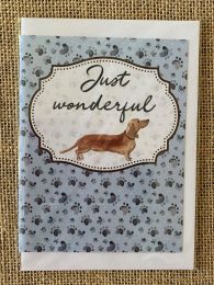 Just Wonderful Sausage Dog greeting card